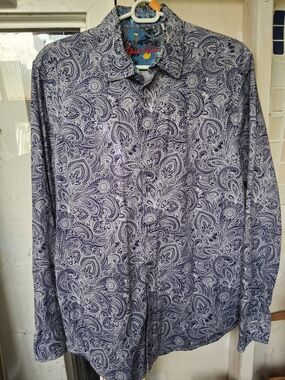 Mens Robert Graham Classic Fit Paisley Shirt Size Large